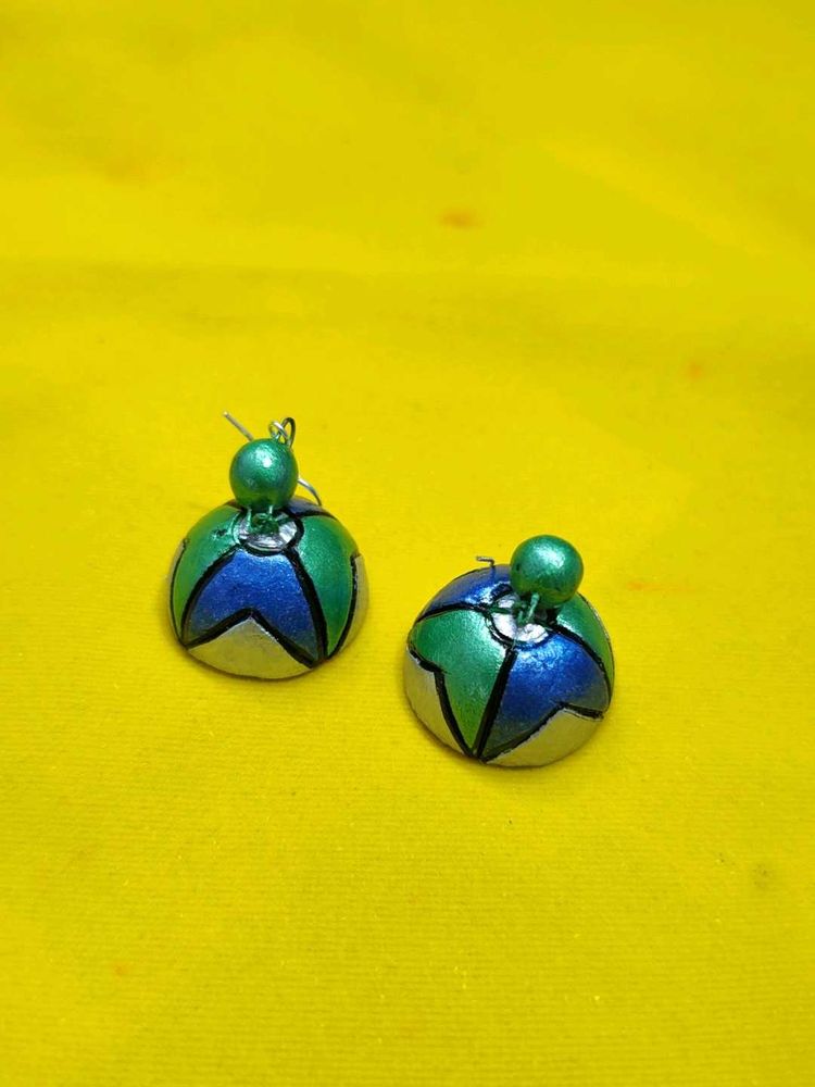 Handmade Terracotta Jhumka Earrings
