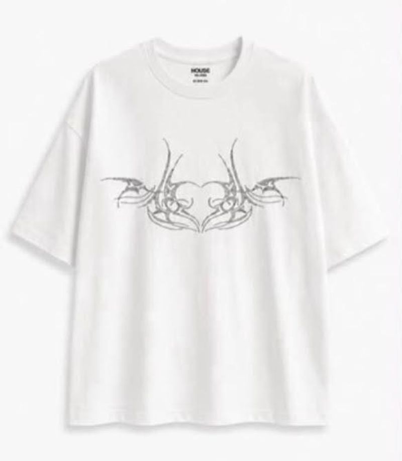 White Graphic Print T-Shirt