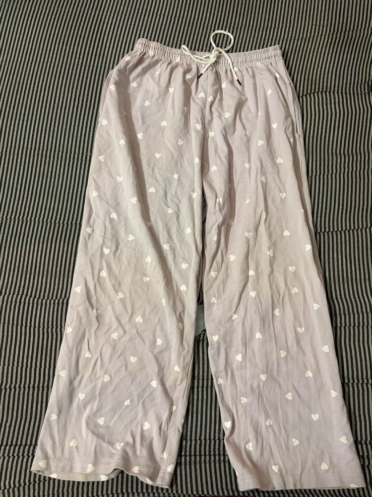 Cute Heart Print Pajama Pants