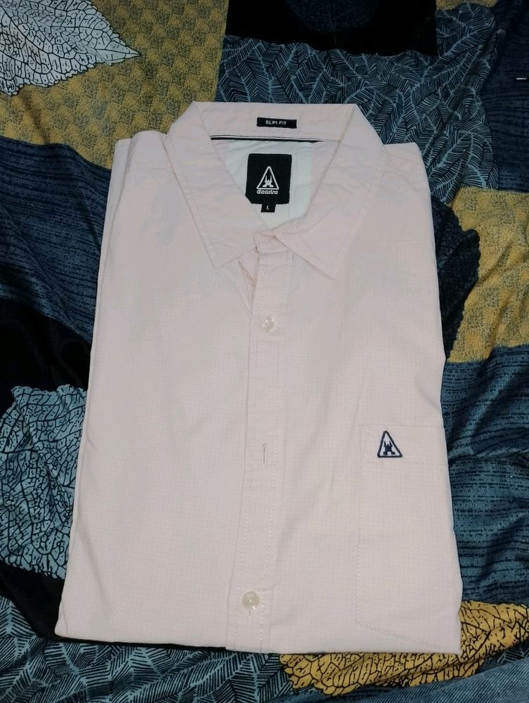 Men's Cotton Pink Shirt