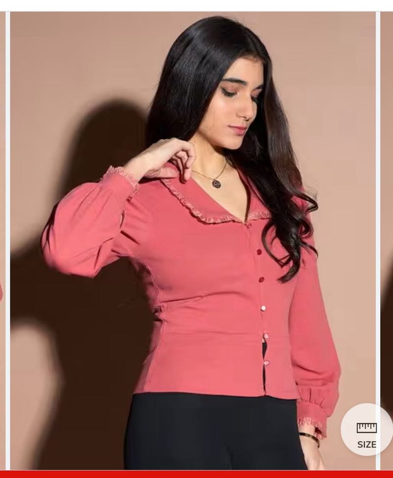 Peach Peplum Blouse