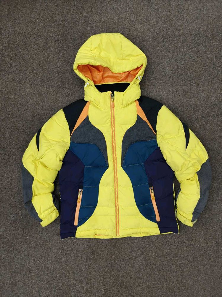 Color Block Puffer Jacket with Hood