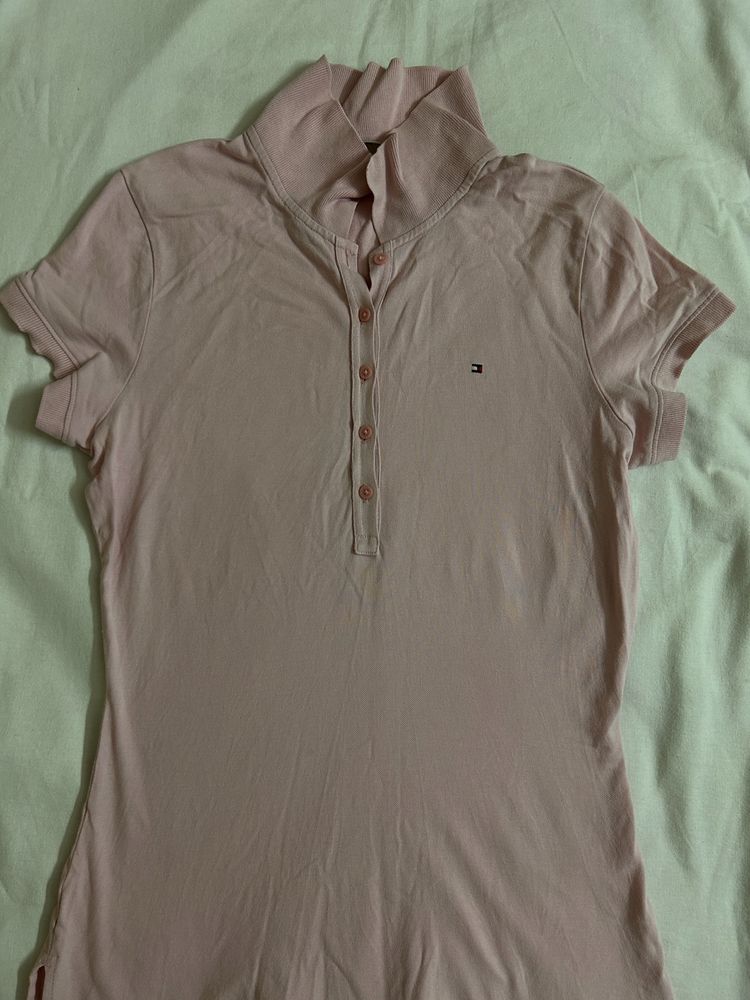 Tommy Hilfiger Pastel Pink Polo Shirt - Women