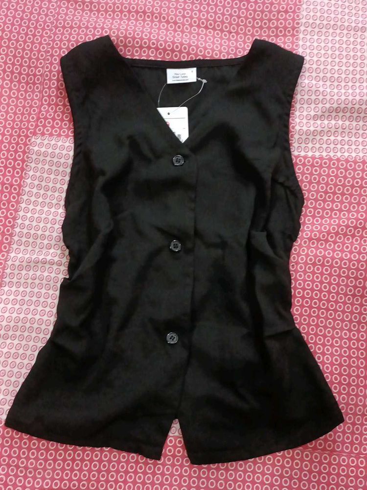 Black Vest Top