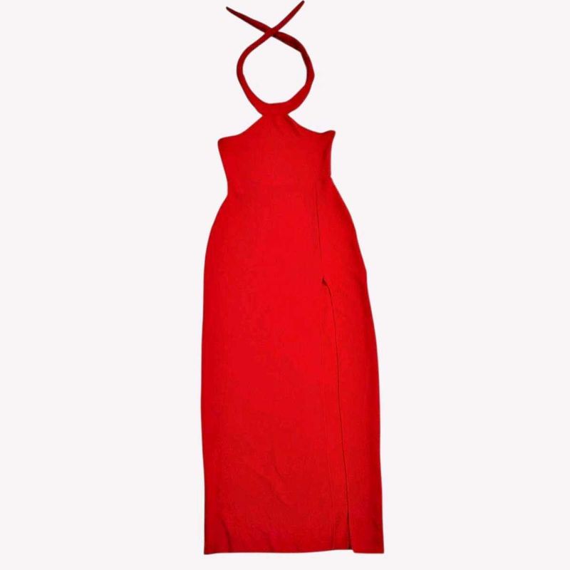 Chic Red Halter Neck Maxi Dress 🆕 NWOT ❤️🫶🫰M