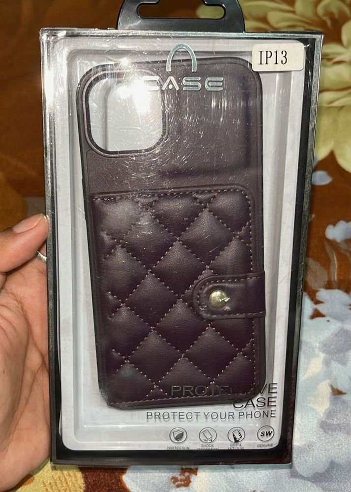 iPhone 13 Quilted Faux Leather Case