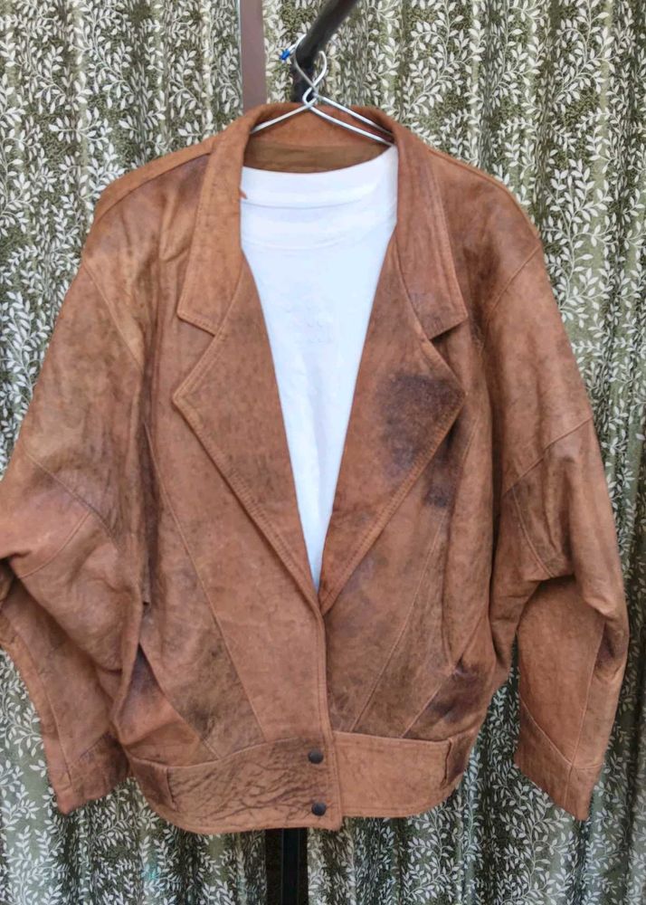 Vintage Brown Leather Jacket
