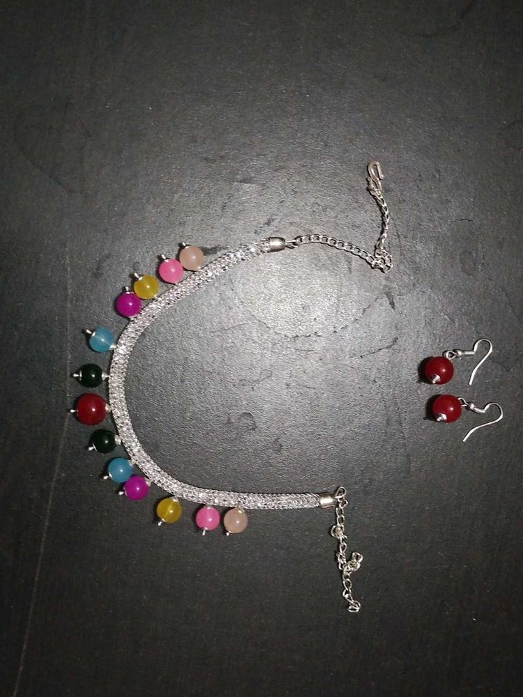 multi colour necklace