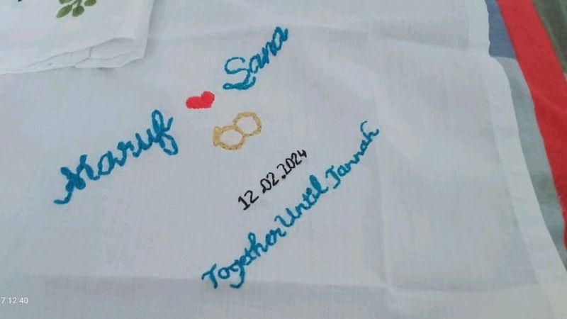 Customizable Couple Name Hankerchief