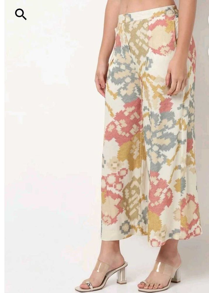 Boho Print Wide Leg Palazzo Pants