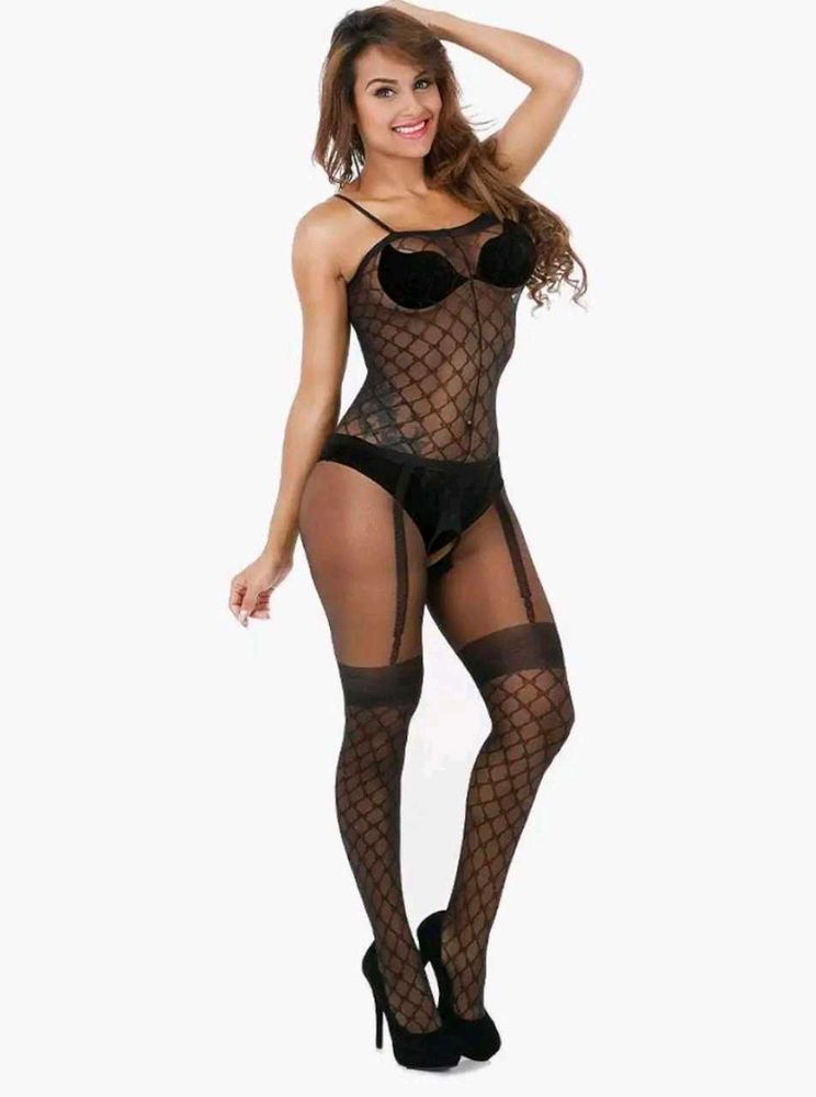 Black Fishnet Bodysuit/ Stocking