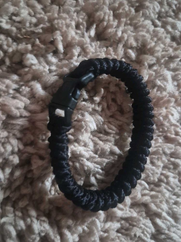 crochet men bracelet with adjustable