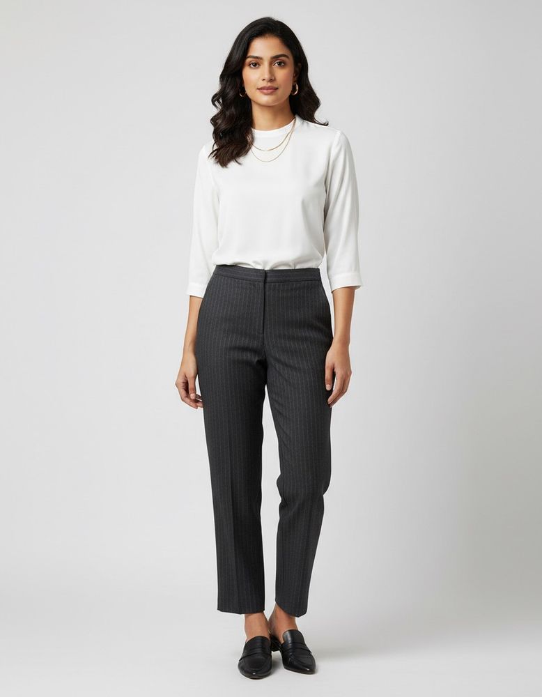 Striped Grey Trousers