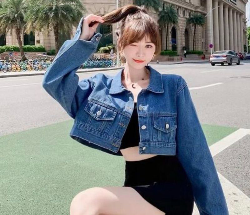 Stylish Cropped Denim Jacket💎