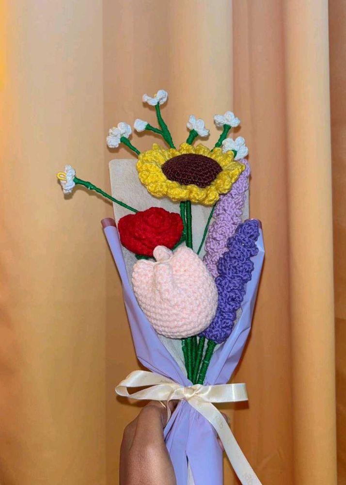 Crochet flower bouquet