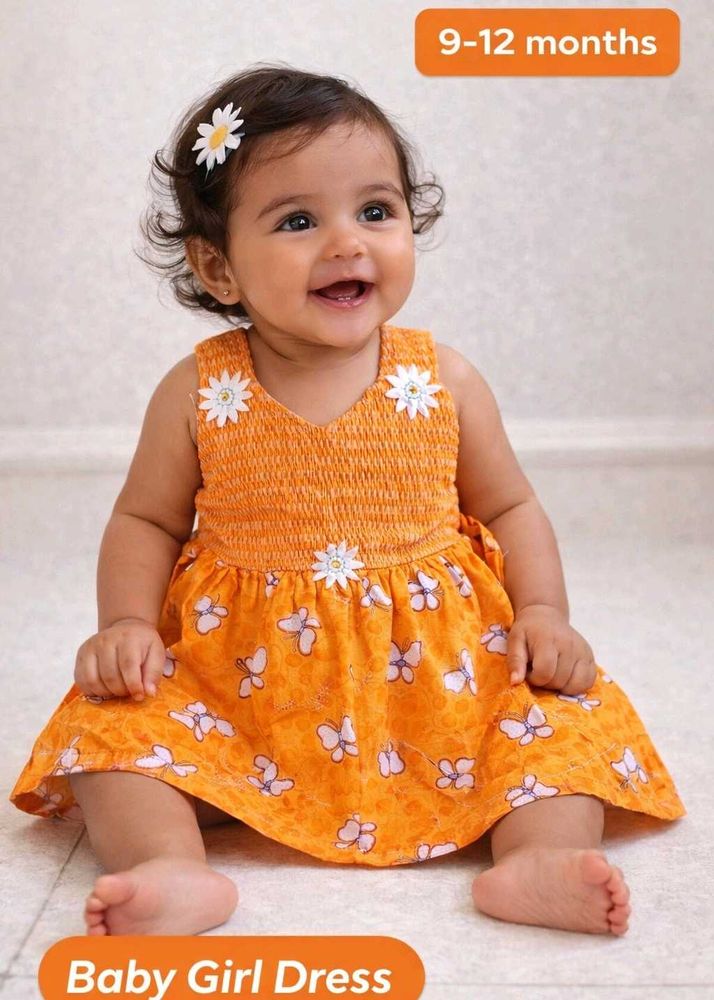 Orange Baby Girl's Outfit