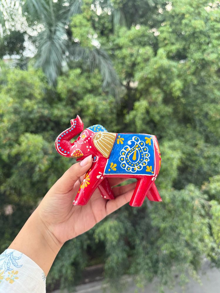 Hand-Painted Elephant Showpiece