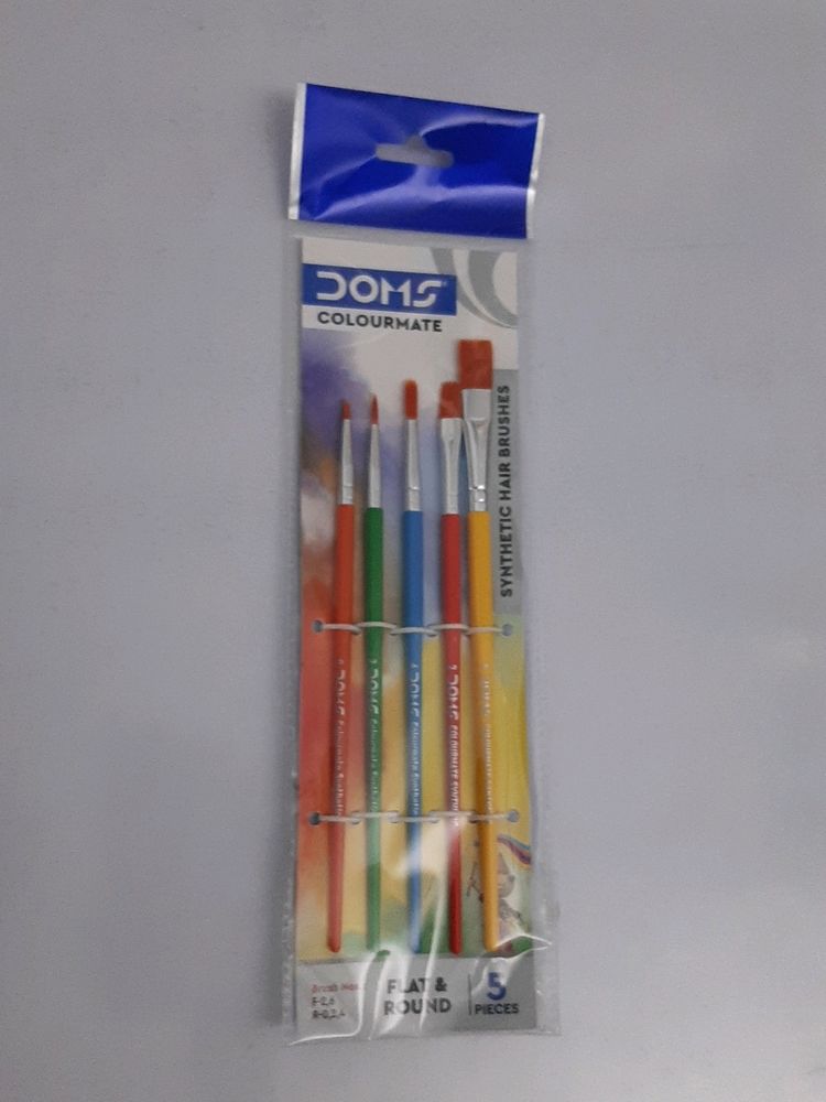 DOMS Colourmate 5 Synthetic Hair Brushes