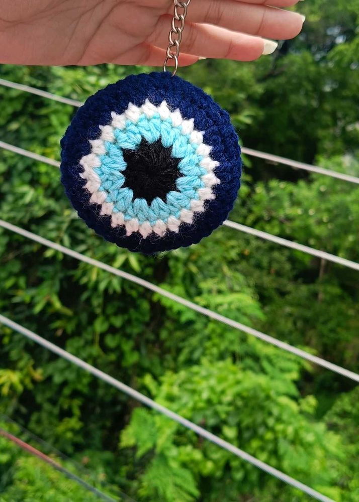 Crochet Evil Eye Keychain 🧿