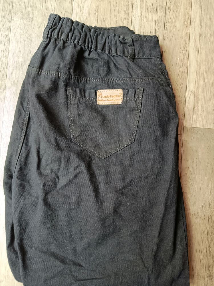 Wide Leg Black Denim
