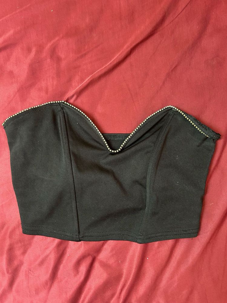 Sparkly Black Corset Top