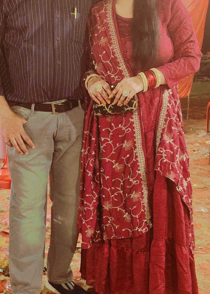 beutiful gawn with heavy embroidery duppta