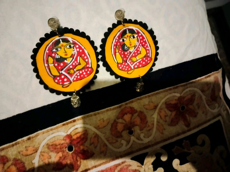 Handmade Painted Cloth Jewelry