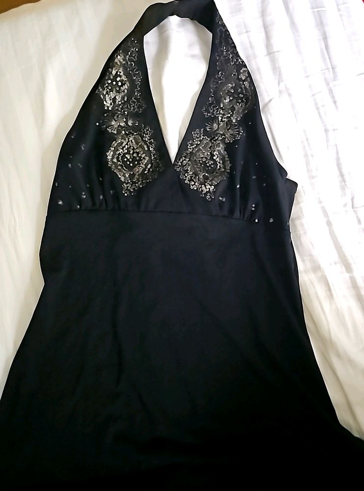 Halter Neck Black Top