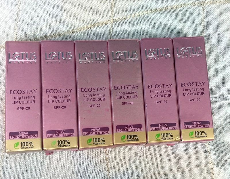 6 Pcs Original Lotus Lipstick