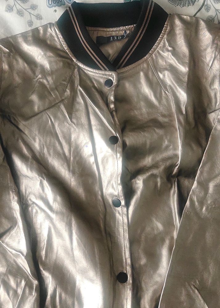 And brand jacket golden metallic colour