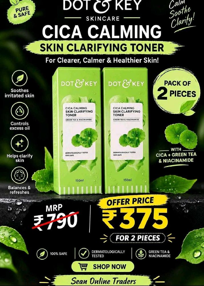 Dot &amp; Key Cica Calming Skin Clarifying Toner 2Pc