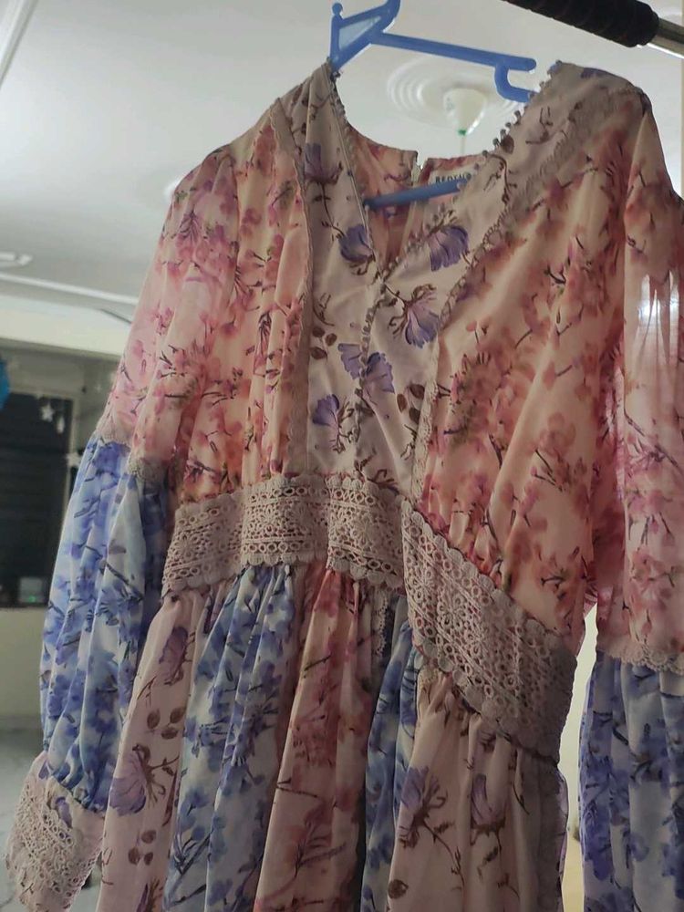 Bohemian Floral Print Maxi Dress