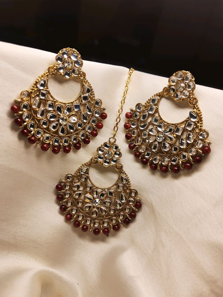 Gorgeous Mangtika Kundan Set 💕👌