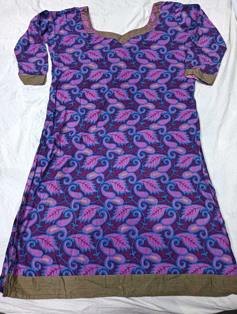 Beautiful Purple👗 Paisley Print Kurta