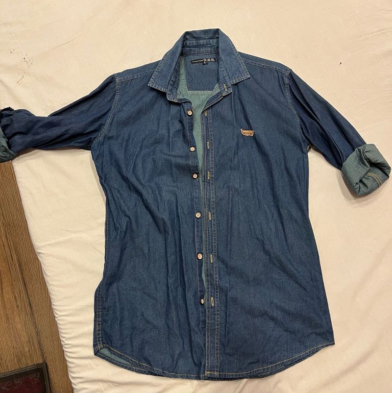 Men’s Classic Blue Denim Shirt