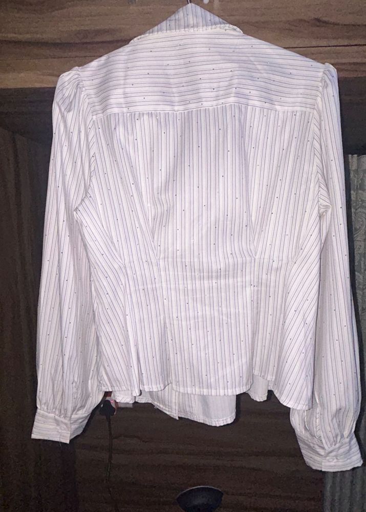 Classic Striped Button-Up Blouse