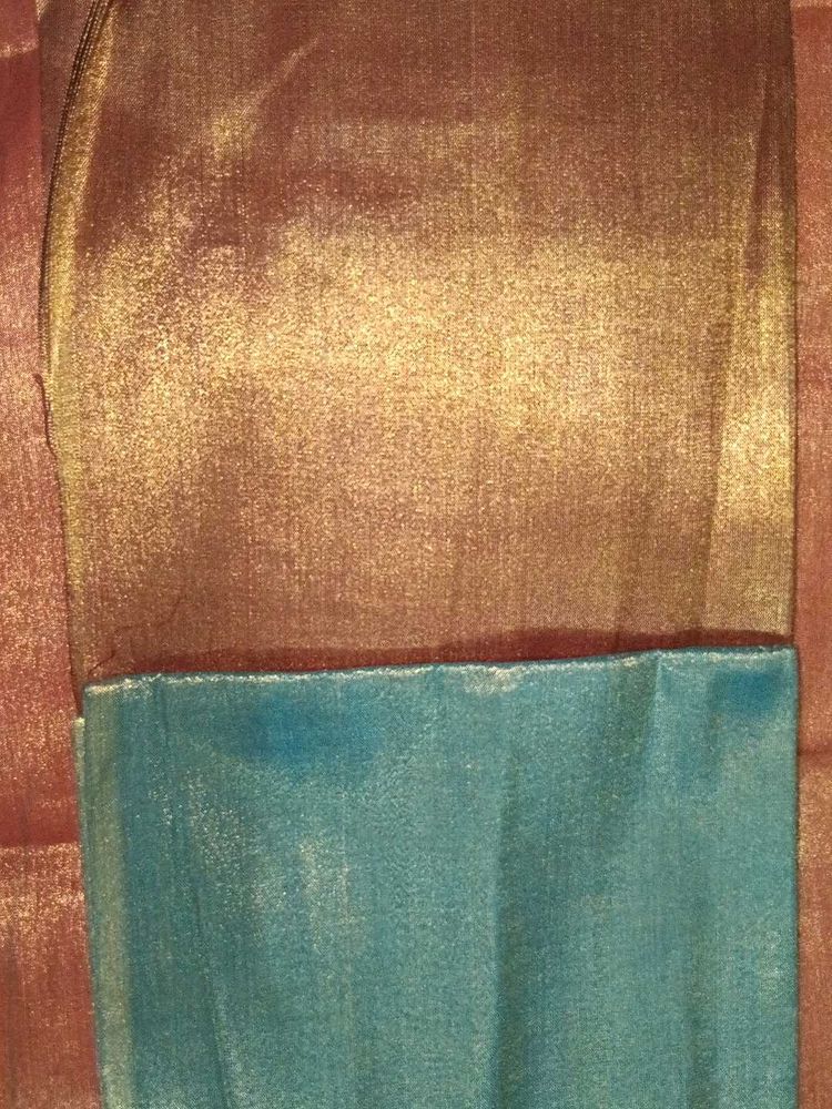 Elegant Metallic Weave blouse material
