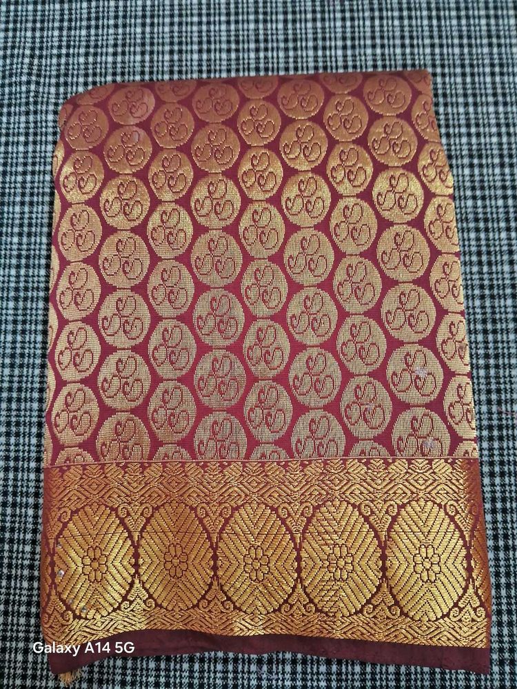 Elegant Red &amp; Gold Banarasi Silk Saree
