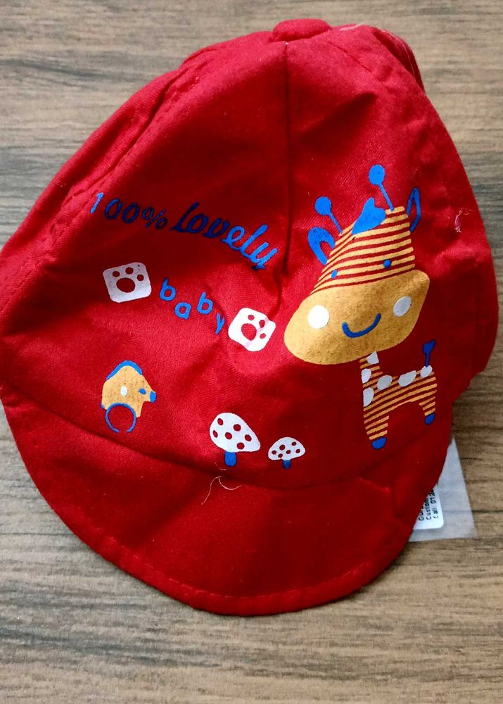 Adorable Baby Cap with Giraffe Design