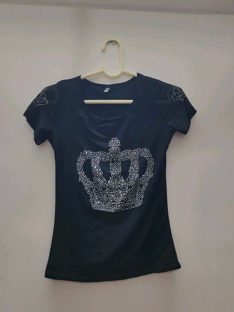 Sparkling Crown Party Top for Women