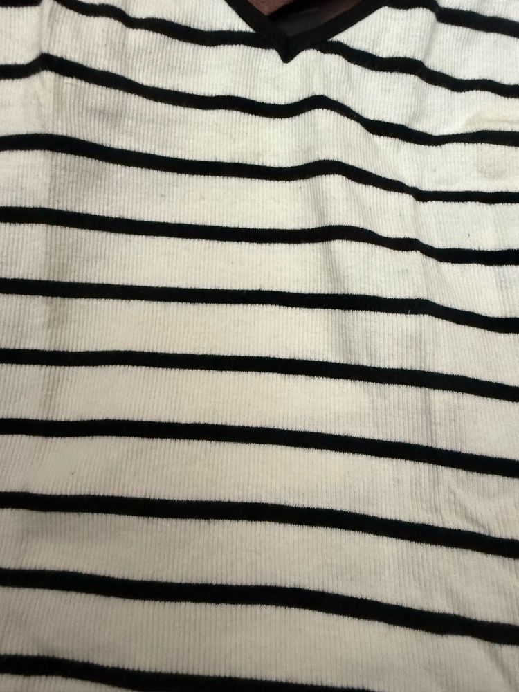 Striped V-Neck Top