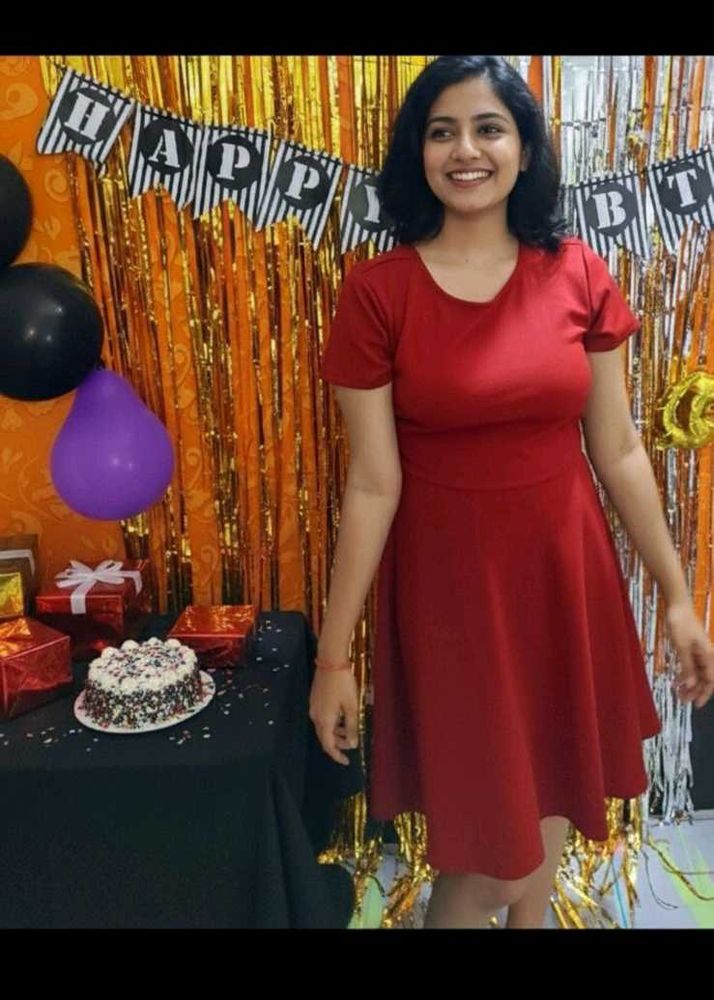 Red Fit &amp; Flare Dress