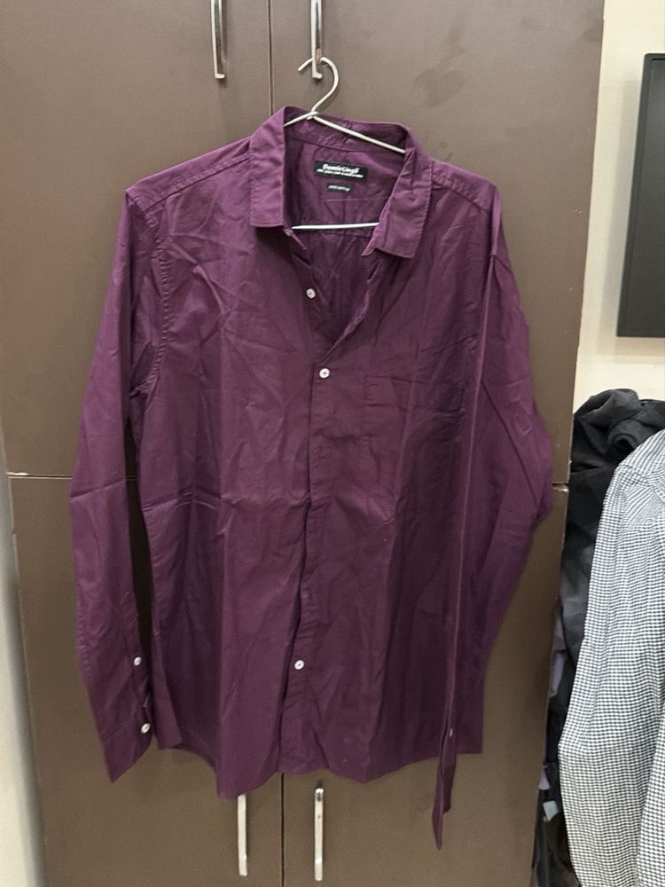 Men's Purple Long Sleeve Shirt