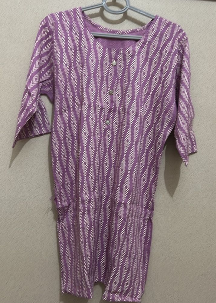 Elegant Purple Short Kurta