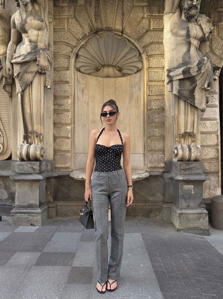 Women’s Checked Formal Trousers