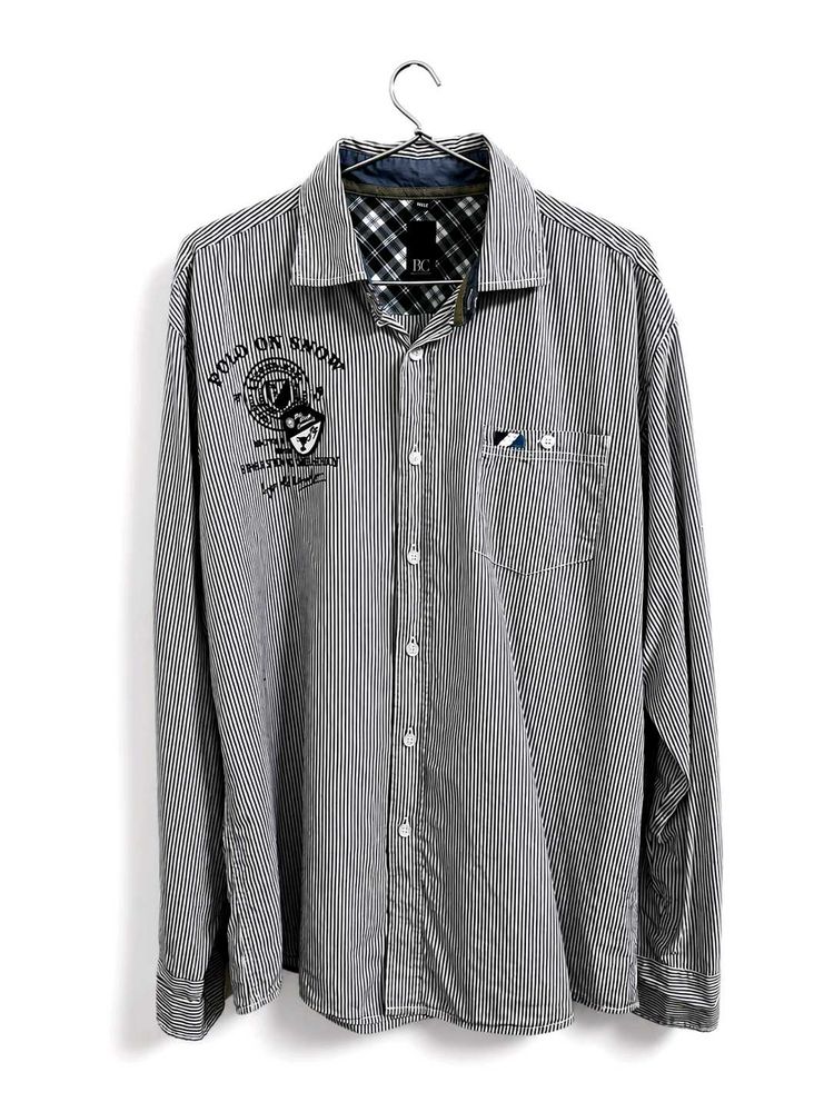 Striped Button-Up Shirt