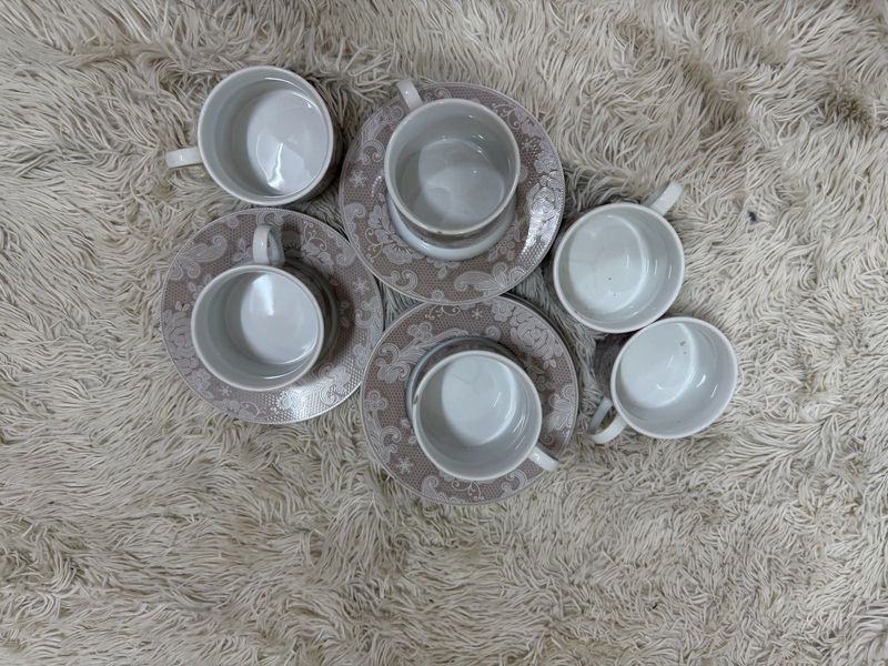Elegant Tea Cups and Saucers Set