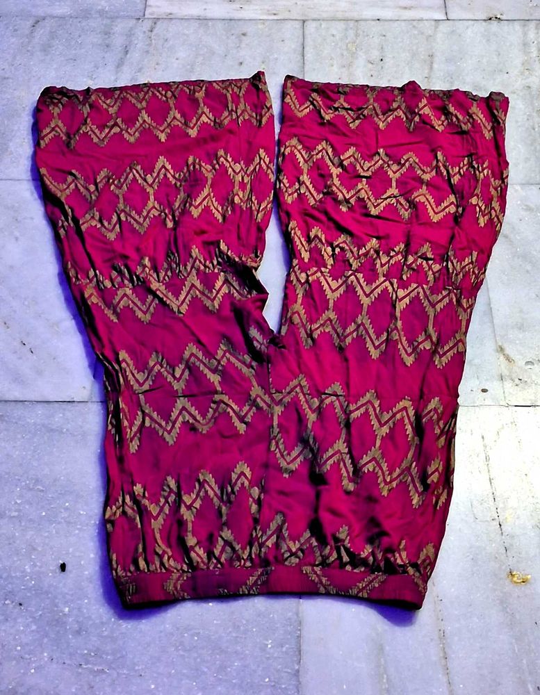 Designer  Palazzo with Golden Prints