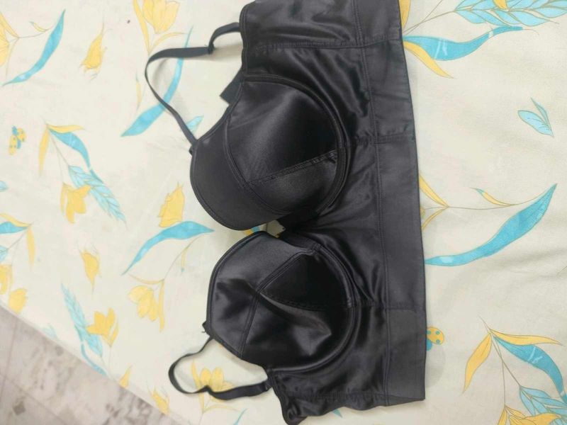 Classic Black Satin Bra