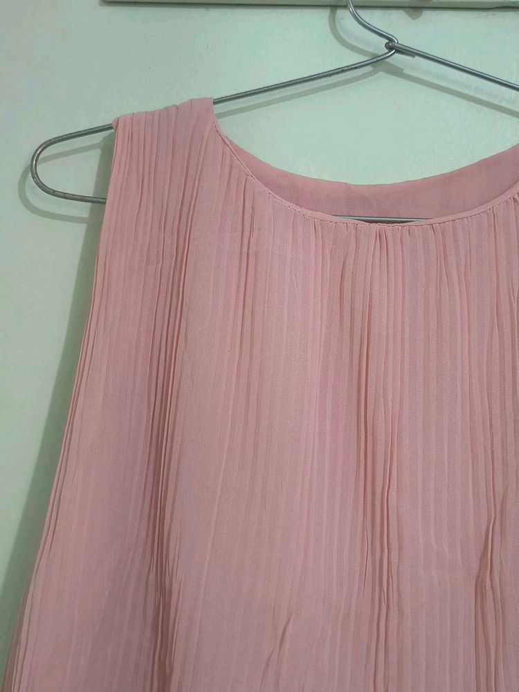 Pleated Pink Top